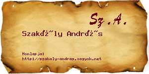 Szakály András névjegykártya